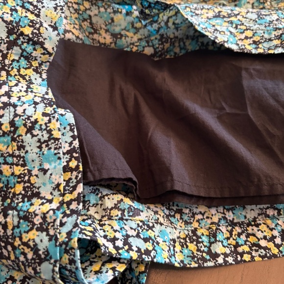 BP Floral Mini Blue and Yellow Floral Dress. Size XS. Puffer sleeves. - Picture 6 of 8